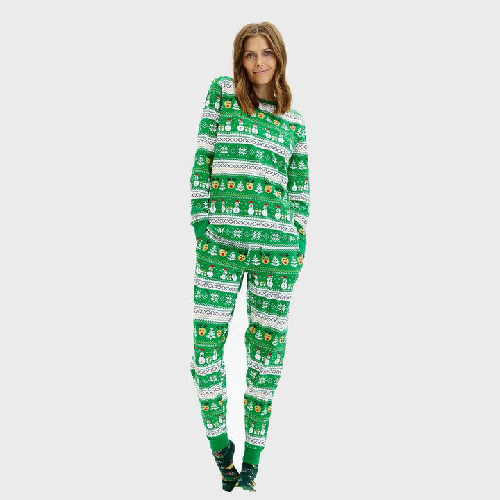 Mirla | Ultimata julpyjamas gröna damer-Eva Jonsson
