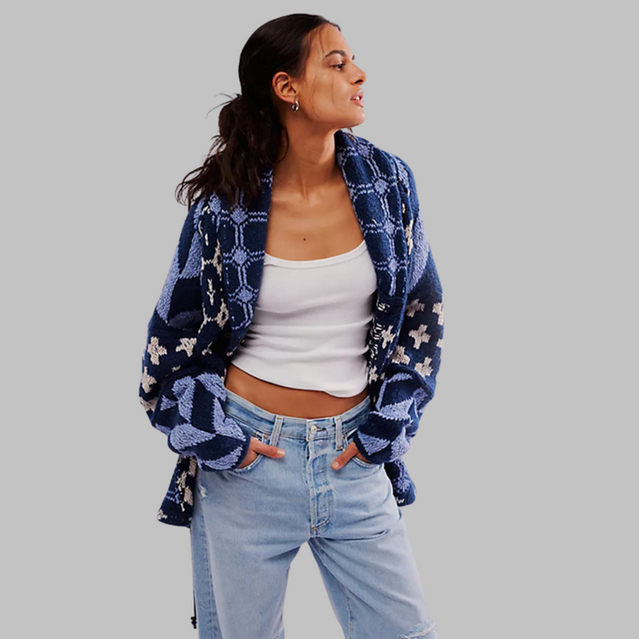 Mirla | Unik Stickad Jacka-Eva Jonsson