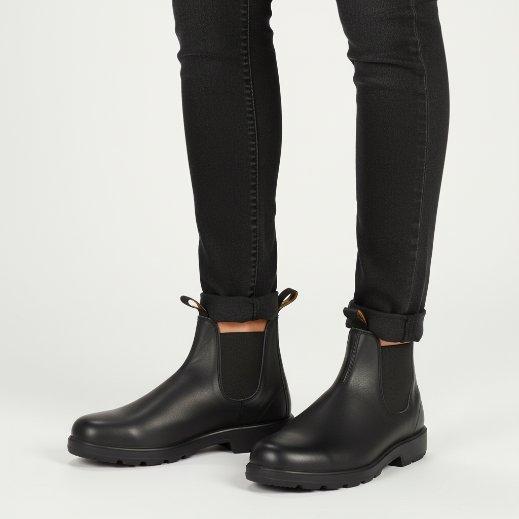 Mirla | Unisex Chelsea Boots Vattentäta Syntetiska Skinn Slip-On Låg Klack-Eva Jonsson