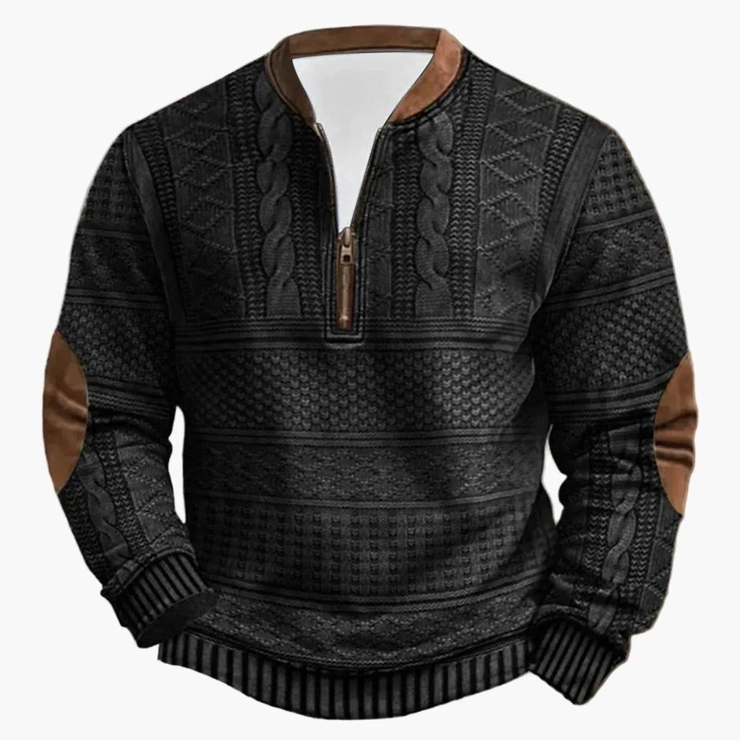 Mirla | Utomhus Casual Pullover med Ståkrage och Blixtlås - Modernt Fritidssvett för Vardag och Fritid-Eva Jonsson