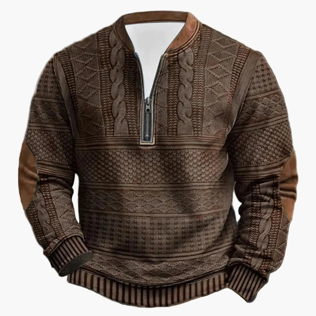 Mirla | Utomhus Casual Pullover med Ståkrage och Blixtlås - Modernt Fritidssvett för Vardag och Fritid-Eva Jonsson