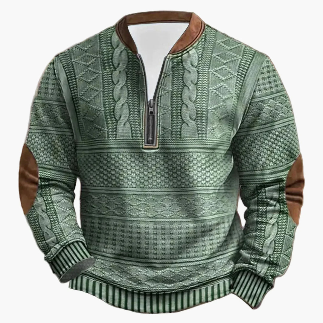 Mirla | Utomhus Casual Pullover med Ståkrage och Blixtlås - Modernt Fritidssvett för Vardag och Fritid-Eva Jonsson