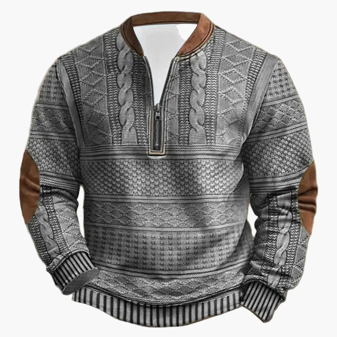 Mirla | Utomhus Casual Pullover med Ståkrage och Blixtlås - Modernt Fritidssvett för Vardag och Fritid-Eva Jonsson