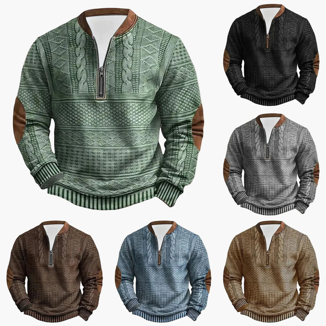 Mirla | Utomhus Casual Pullover med Ståkrage och Blixtlås - Modernt Fritidssvett för Vardag och Fritid-Eva Jonsson