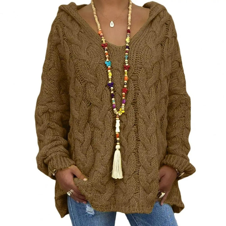Mirla | V-Ringad Hoodie-Eva Jonsson