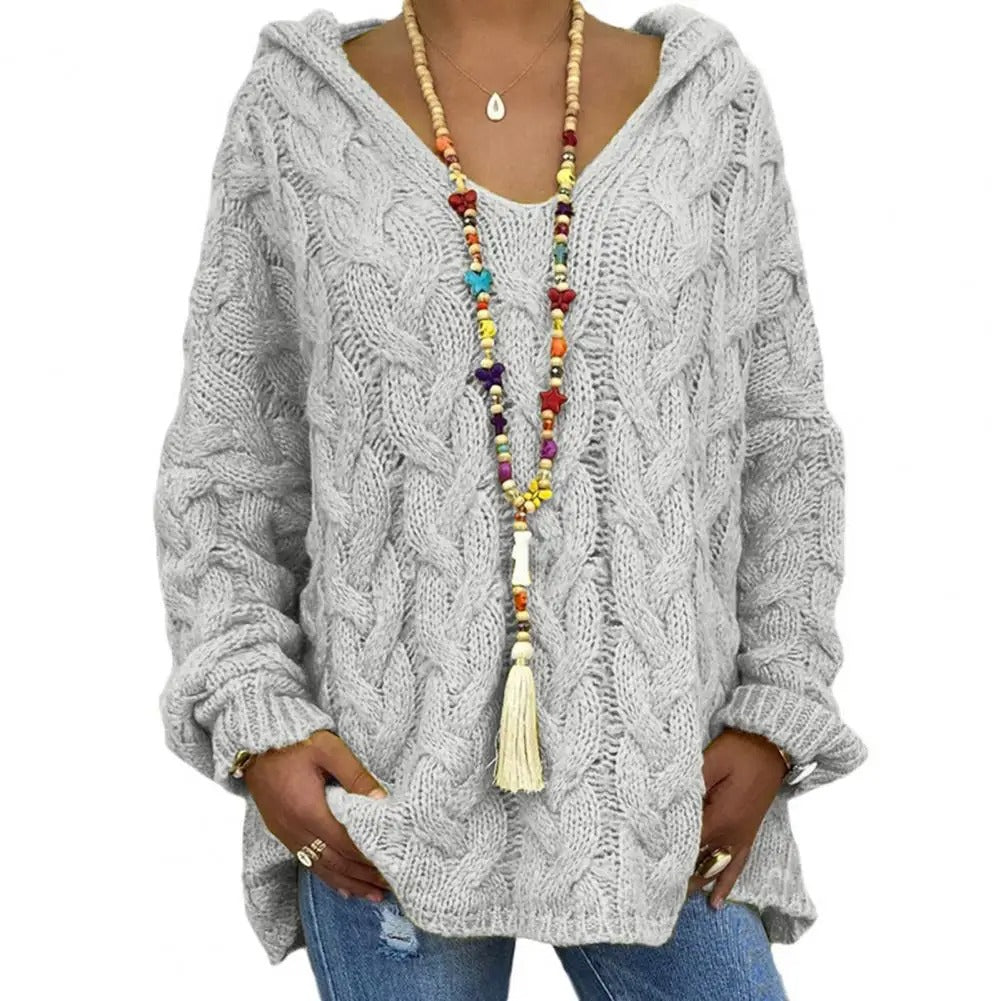 Mirla | V-Ringad Hoodie-Eva Jonsson