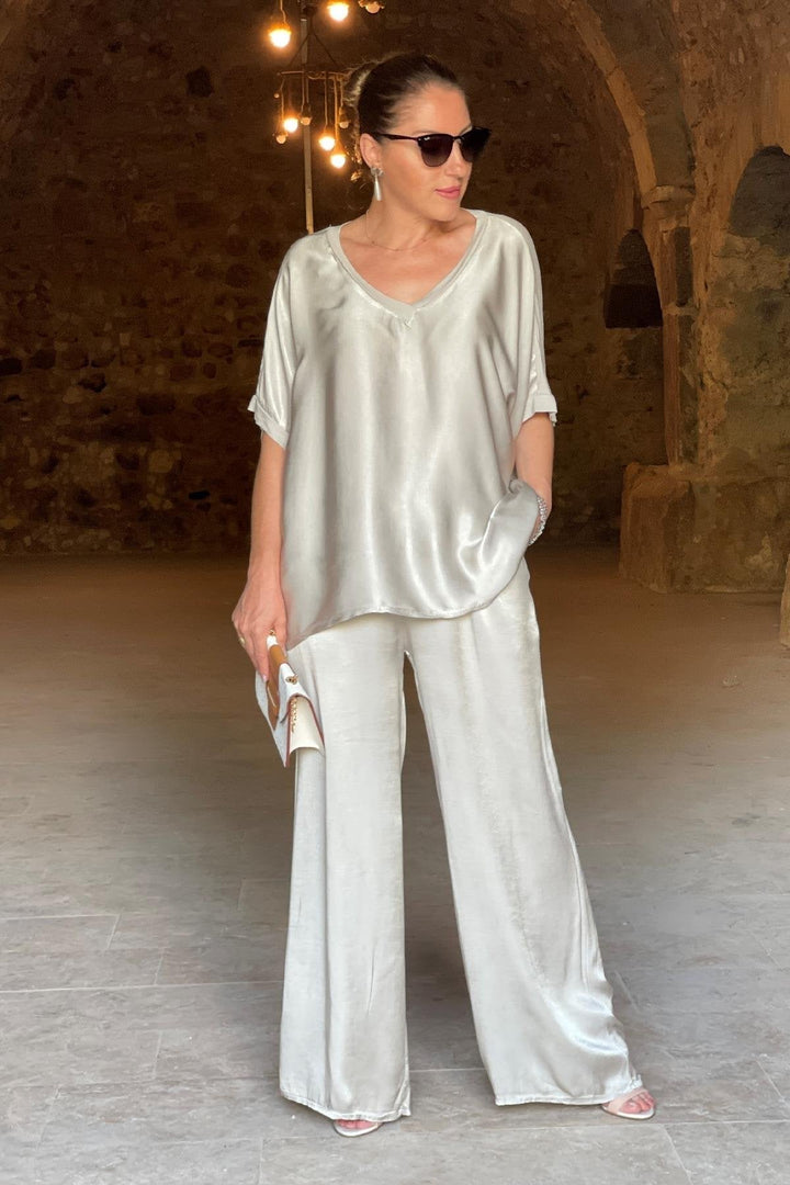 Mirla | V-hals 2-delat set-Eva Jonsson