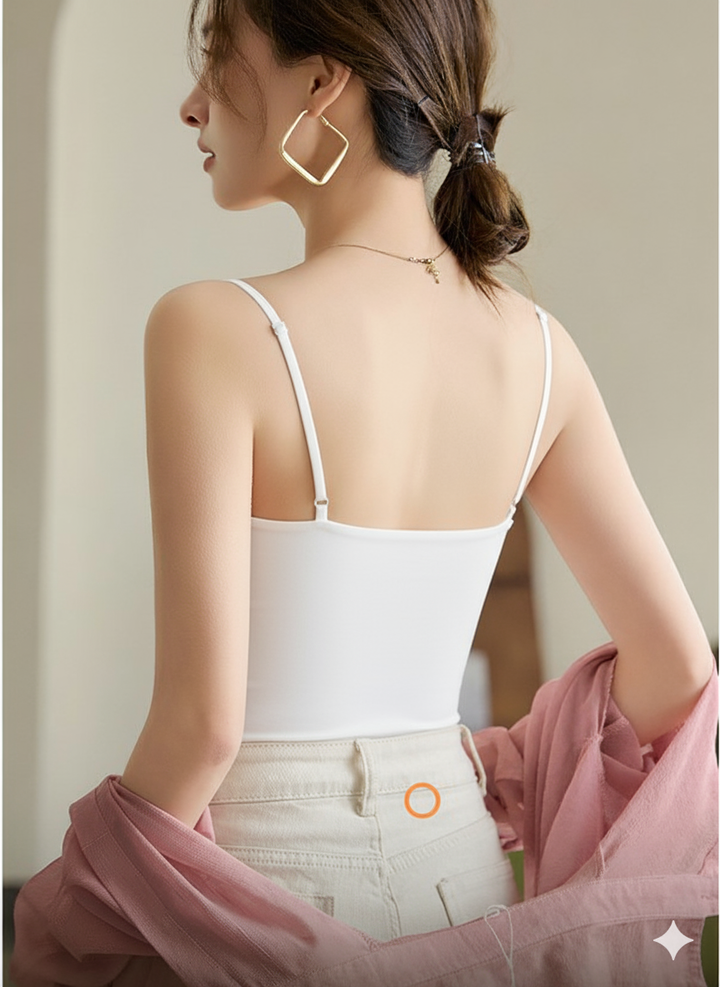 Mirla | V-hals Spaghetti Top-Eva Jonsson
