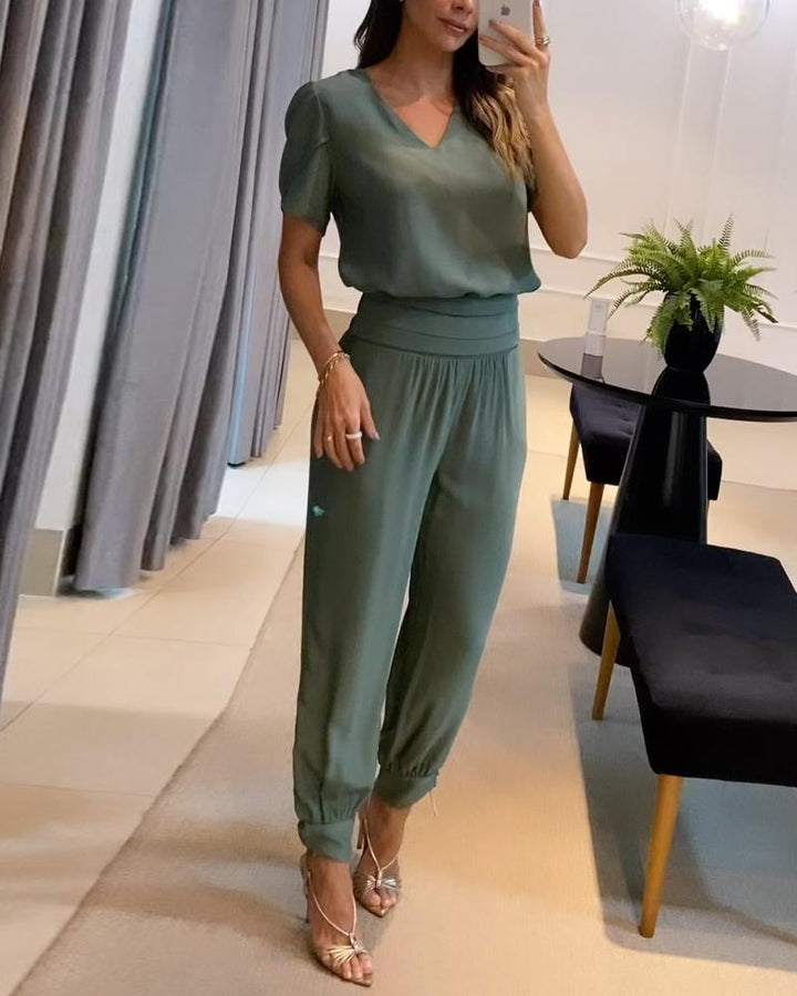 Mirla | V-ringad Jumpsuit för damer-Eva Jonsson