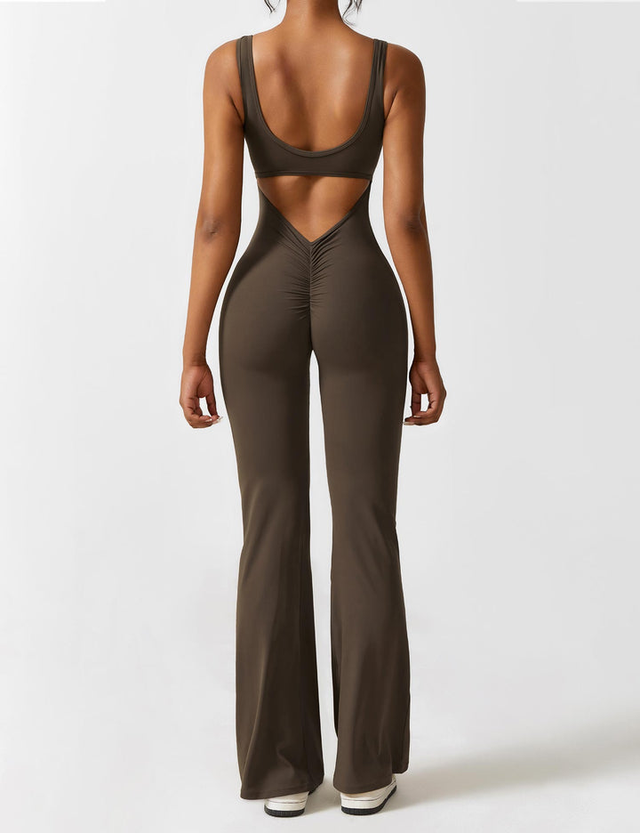 Mirla | V-rygg Utsvängd Jumpsuit-Eva Jonsson