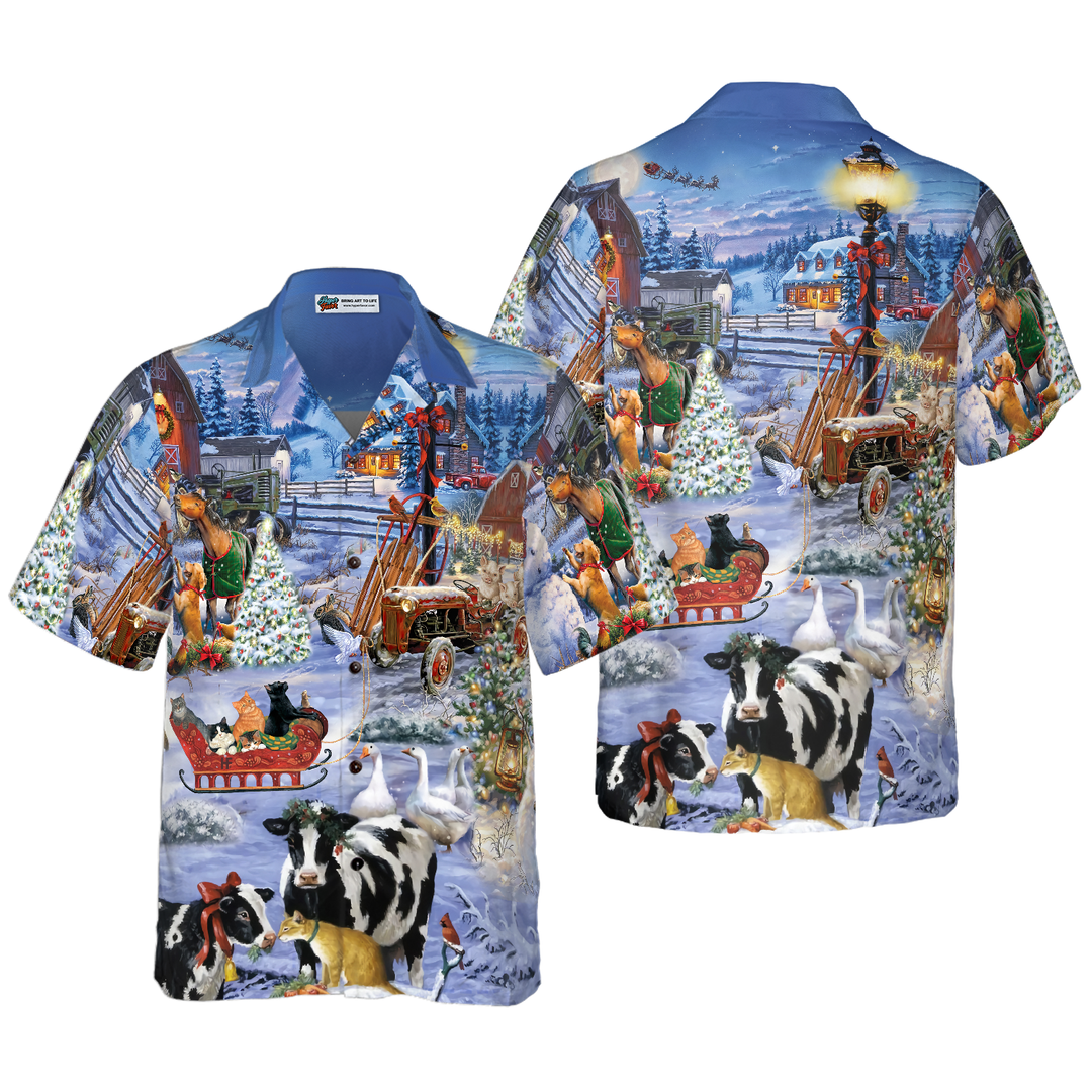 Mirla | Vackra Gårdar För Jul Hawaiian Shirt-Eva Jonsson