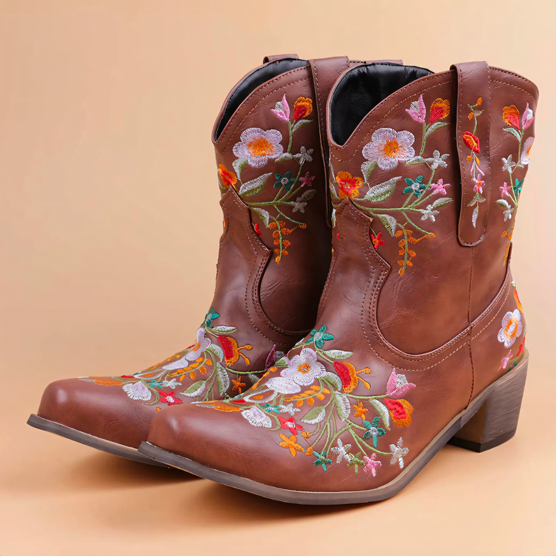 Mirla | Väderbeständiga Vintage Cowgirl-stövlar-Eva Jonsson
