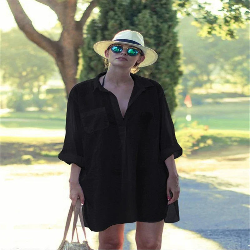 Mirla | Väska Baddräkt Cover Up Urtagen T-shirt-Eva Jonsson