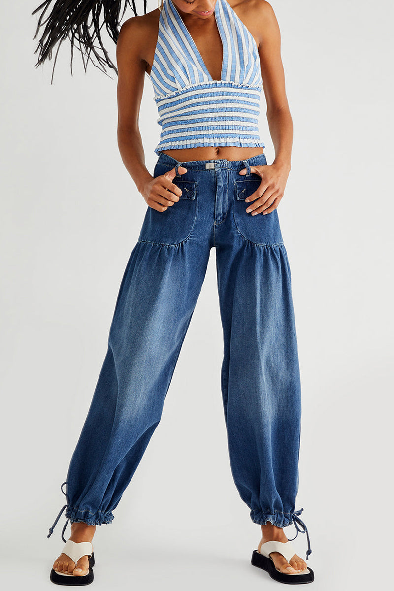 Mirla | Väskor Snörning Ballong Jeans-Eva Jonsson