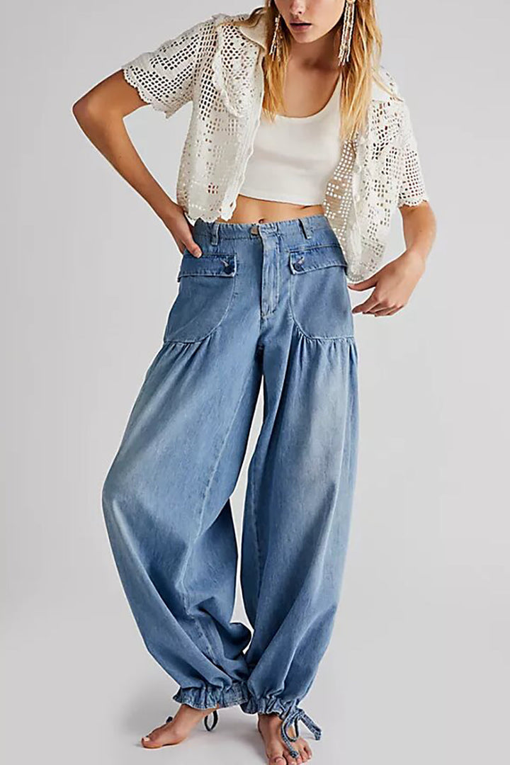 Mirla | Väskor Snörning Ballong Jeans-Eva Jonsson