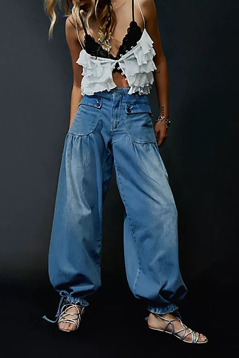 Mirla | Väskor Snörning Ballong Jeans-Eva Jonsson