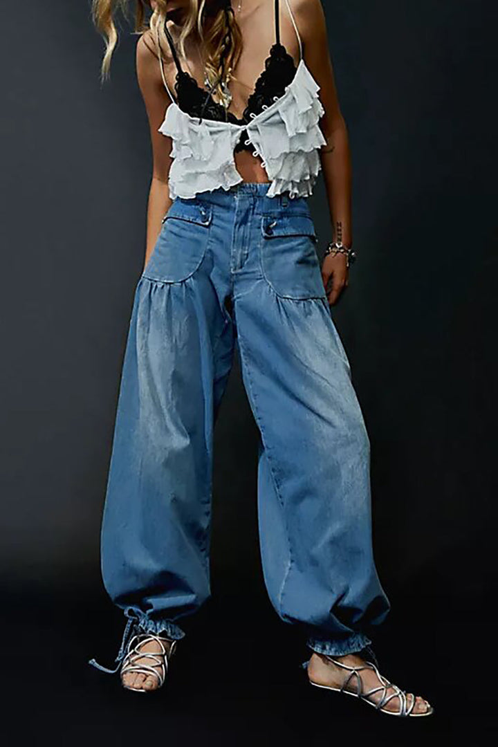 Mirla | Väskor Snörning Ballong Jeans-Eva Jonsson