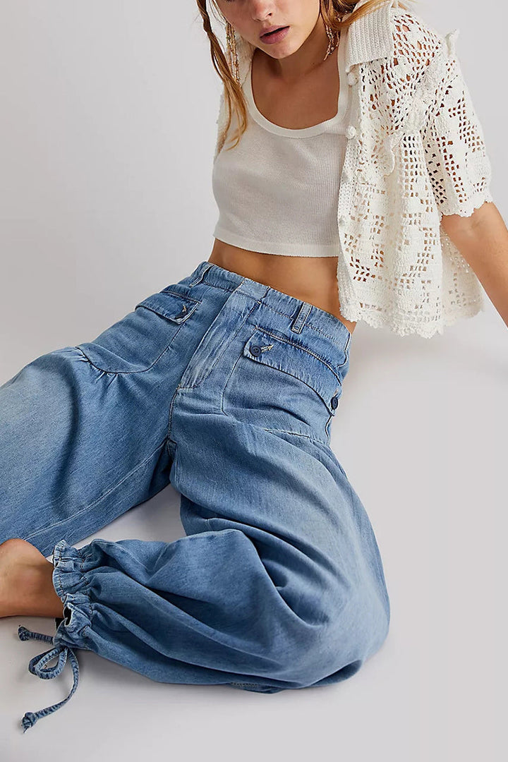 Mirla | Väskor Snörning Ballong Jeans-Eva Jonsson