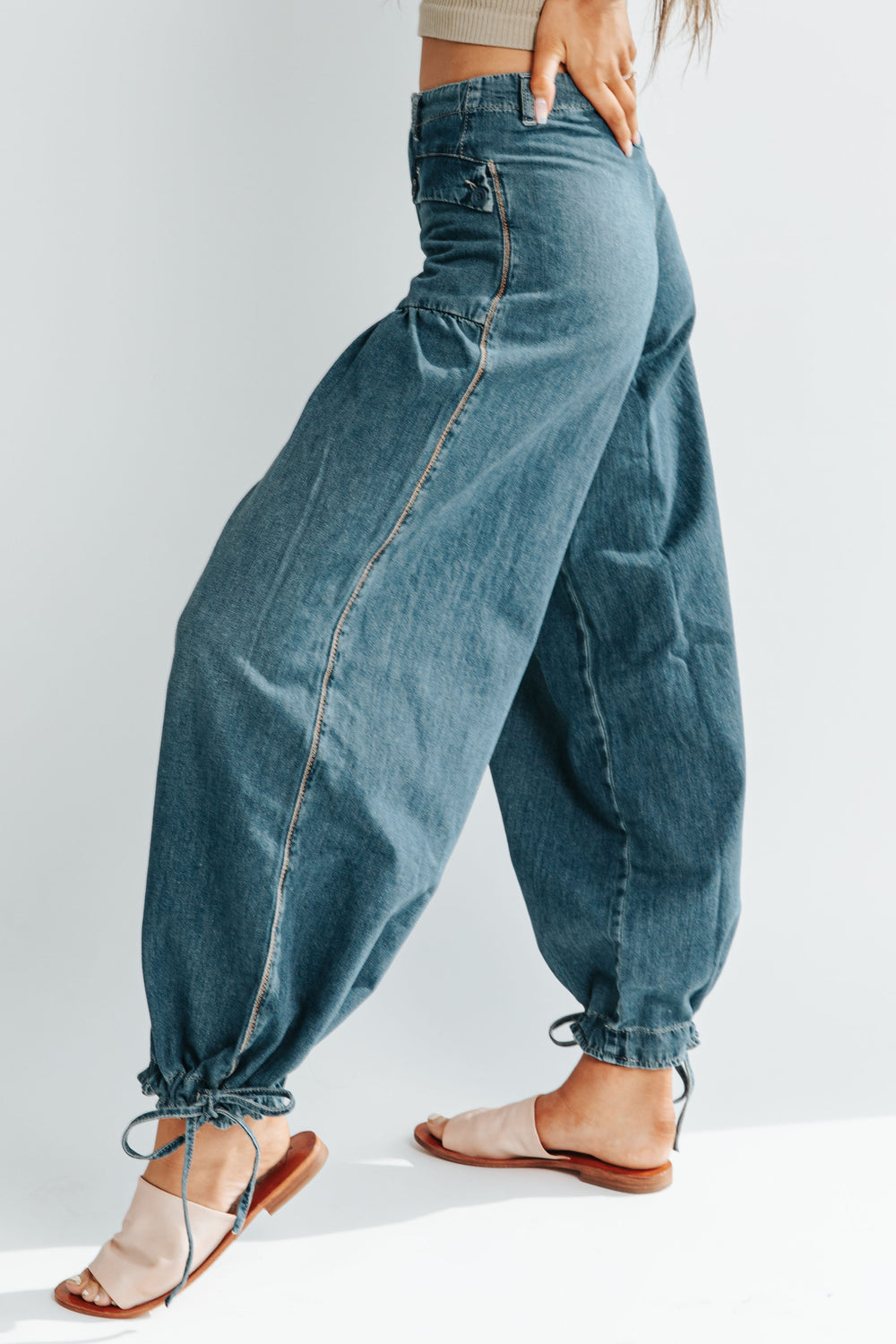 Mirla | Väskor Snörning Ballong Jeans-Eva Jonsson