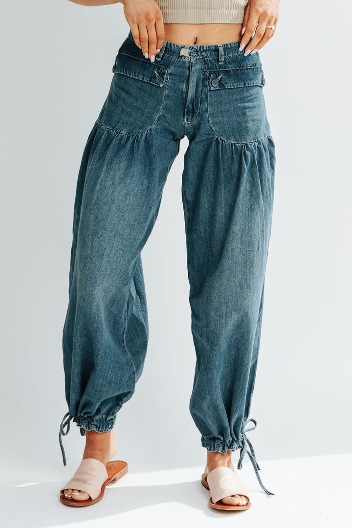 Mirla | Väskor Snörning Ballong Jeans-Eva Jonsson