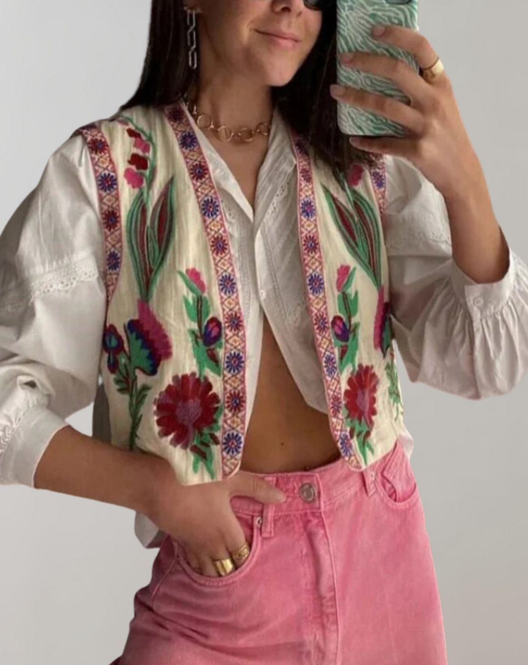 Mirla | Västar med blommig broderi Jackor-Eva Jonsson