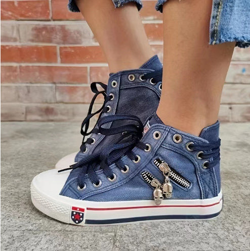 Mirla | Ventilerande hög topp sneakers för damer i överstorlek-Eva Jonsson