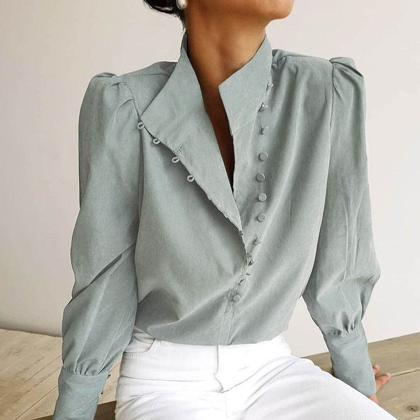 Mirla | Viktorianskt Inspirerad Blus med Hög Krage-Eva Jonsson