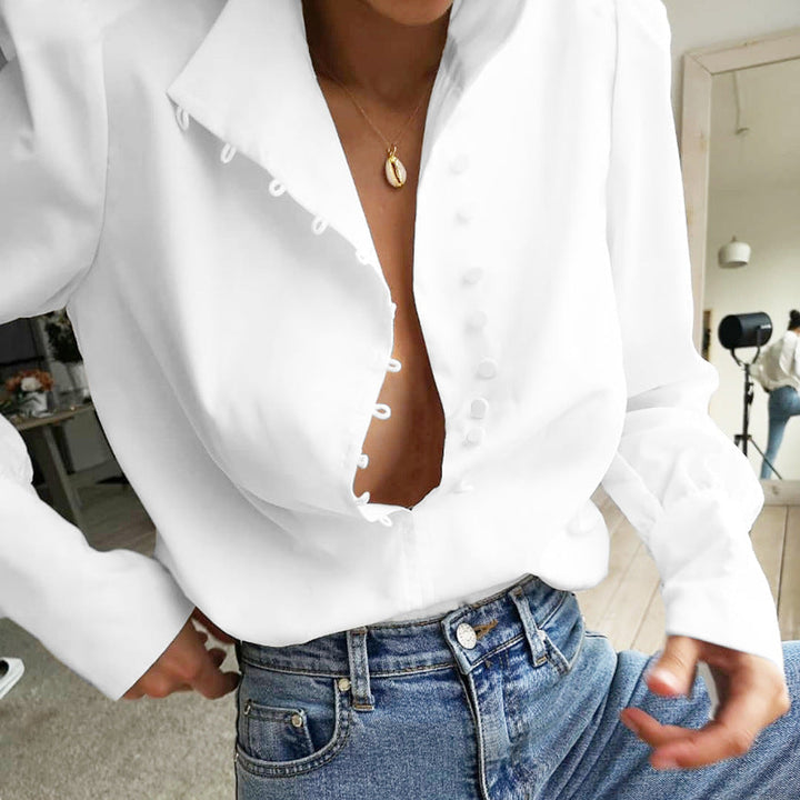 Mirla | Viktorianskt Inspirerad Blus med Hög Krage-Eva Jonsson