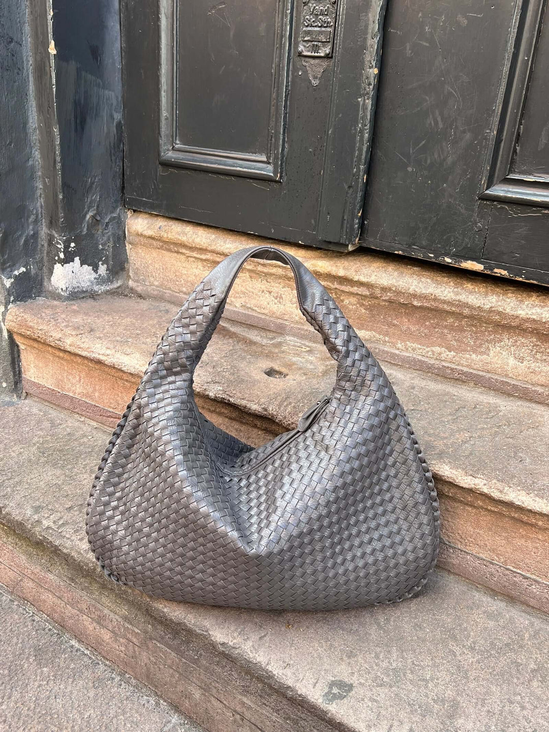 Mirla | Vintage Axelväska Dam Flätad Handväska med Dragkedja På Rea-Eva Jonsson