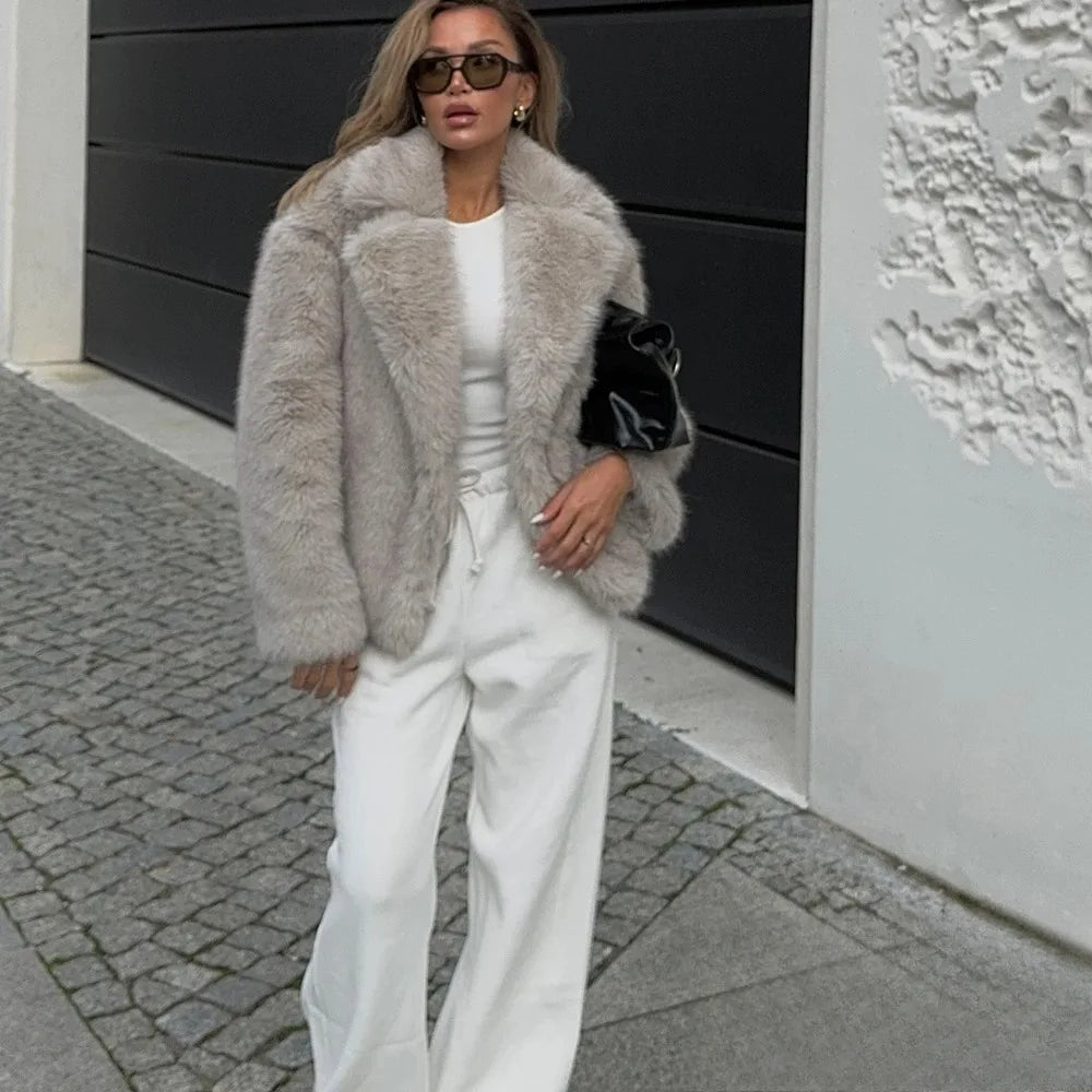 Mirla | Vintage - Dam vinterjacka med konstpäls och slag-Eva Jonsson