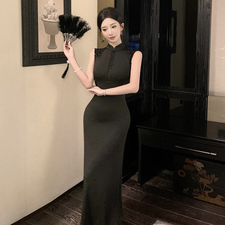 Mirla | Vintage Elegant Axel-lös Förbättrad Qipao Klänning-Eva Jonsson