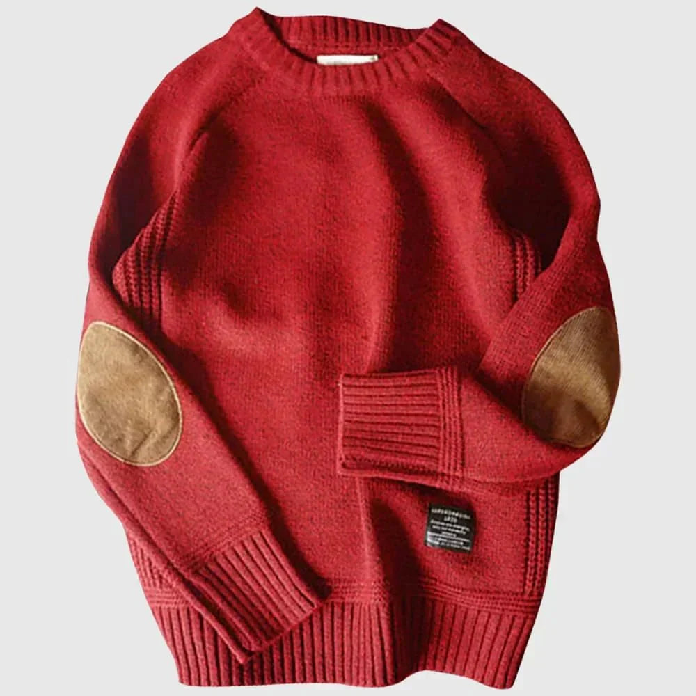 Mirla | Vintage Ellenbogen-Patch Tröja-Eva Jonsson
