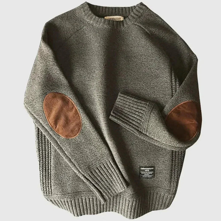 Mirla | Vintage Ellenbogen-Patch Tröja-Eva Jonsson