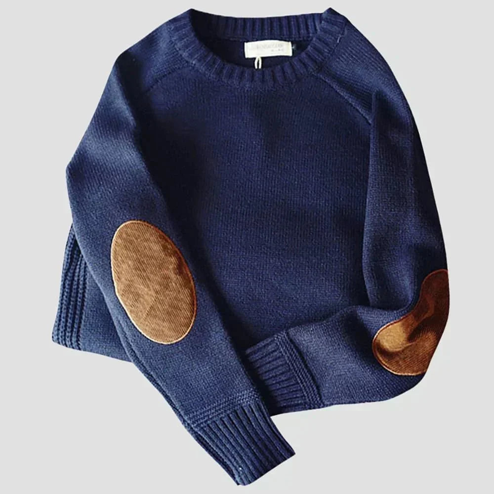 Mirla | Vintage Ellenbogen-Patch Tröja-Eva Jonsson