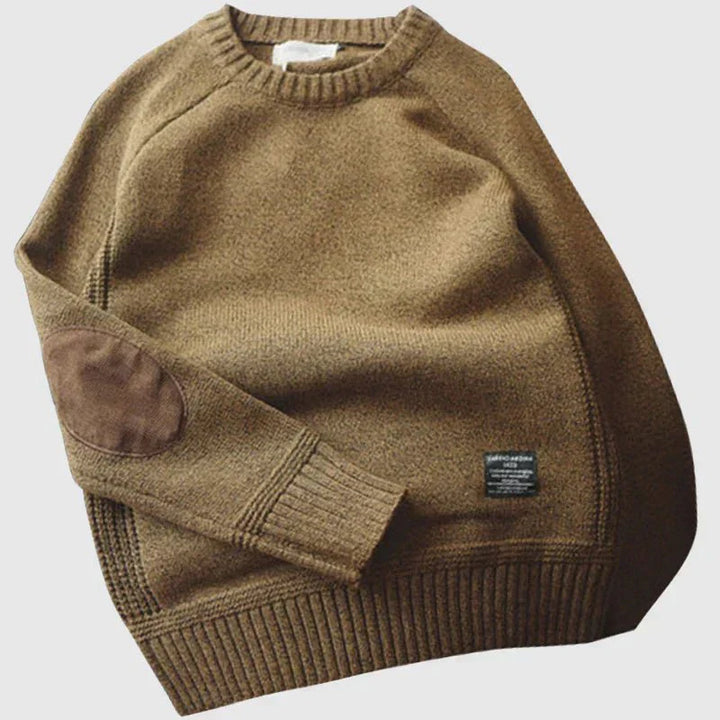 Mirla | Vintage Ellenbogen-Patch Tröja-Eva Jonsson