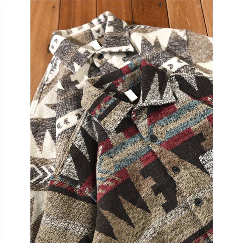 Mirla - Vintage Flanellskjorta, Overshirt med Knappslå för Herr-Eva Jonsson