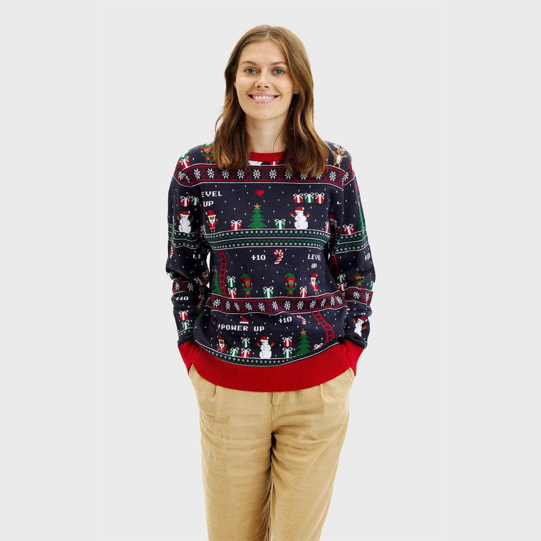 Mirla | Vintage Gamer Jultröja - Dam-Eva Jonsson