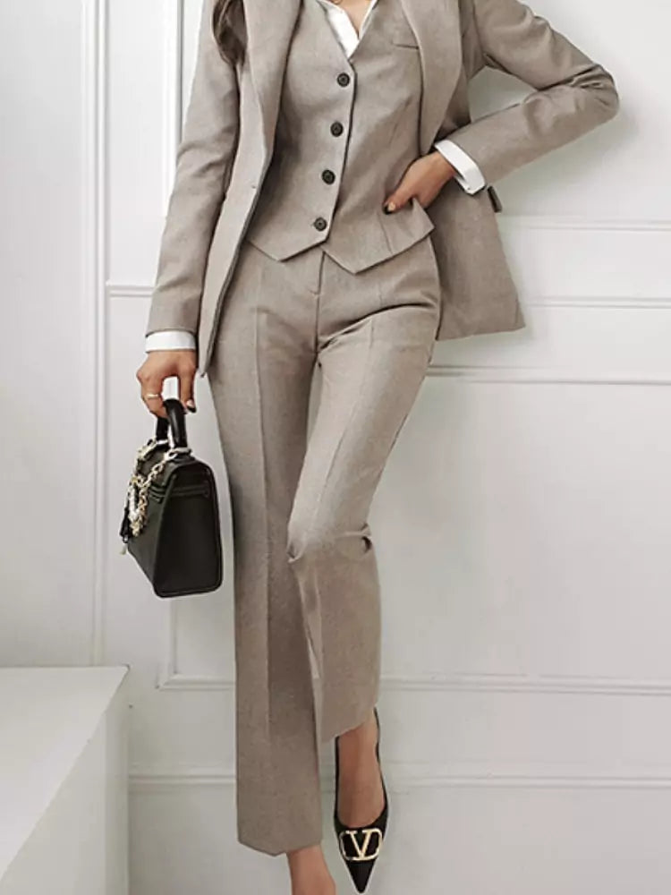 Mirla | Vintage Puku Jacka Väst Byxa Blazer 3 Stk-Eva Jonsson