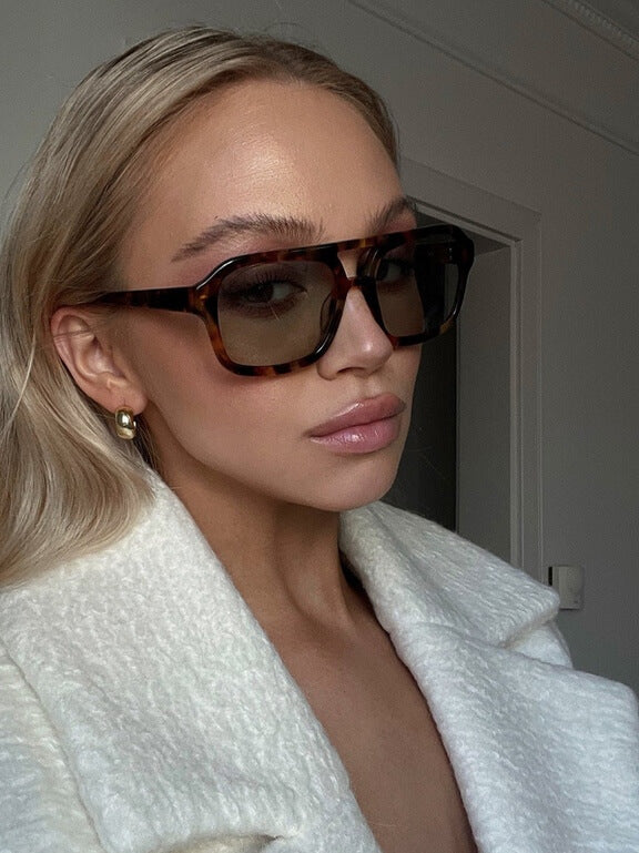 Mirla | Vintage Solglasögon Dam I Leopardenprint Retro Sunglasögon Kvinna-Eva Jonsson