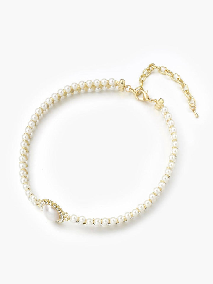 Mirla | Vintage dubbel lager choker halsband med pärlor-Eva Jonsson