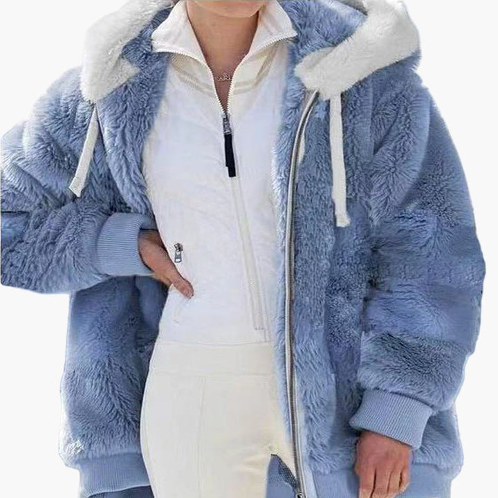 Mirla | Vinter Hooded Jacket I Randig Design - Trendig Fritidsjacka för Kalla Dagar-Eva Jonsson