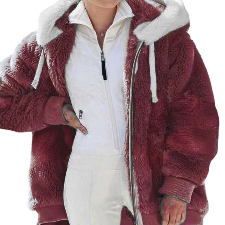 Mirla | Vinter Hooded Jacket I Randig Design - Trendig Fritidsjacka för Kalla Dagar-Eva Jonsson
