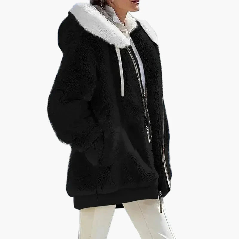 Mirla | Vinter Hooded Jacket I Randig Design - Trendig Fritidsjacka för Kalla Dagar-Eva Jonsson