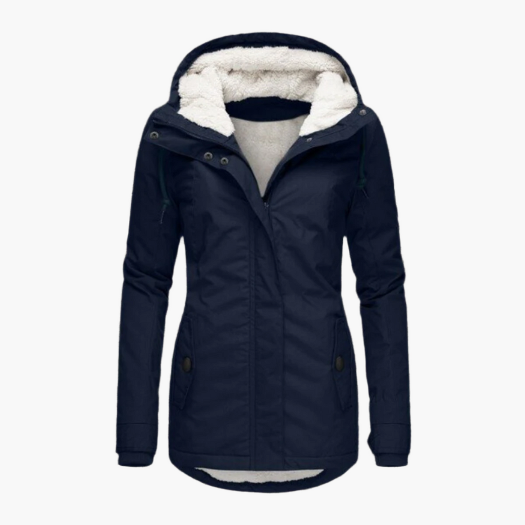 Mirla | Vinterjacka Sherpa-Hoodie - Elegant och Värmande Utomhus Parka för Kalla Dagar-Eva Jonsson