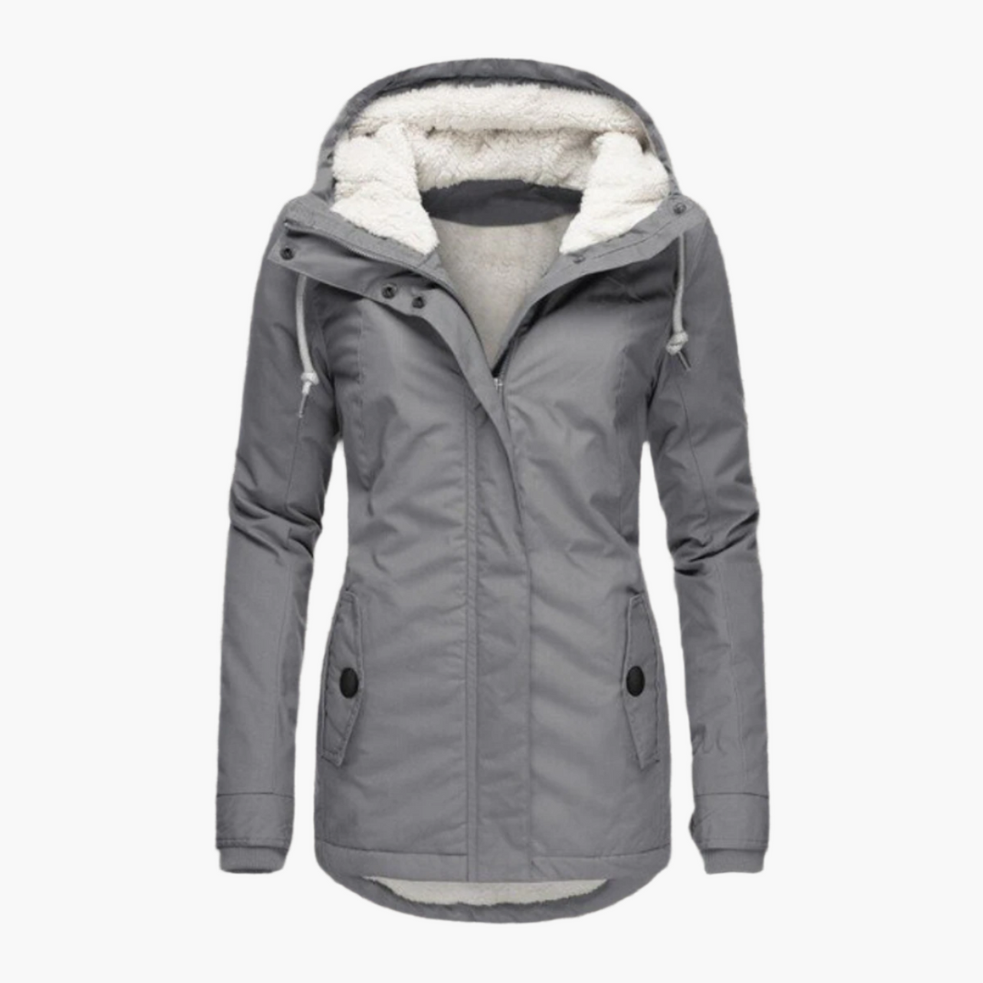 Mirla | Vinterjacka Sherpa-Hoodie - Elegant och Värmande Utomhus Parka för Kalla Dagar-Eva Jonsson