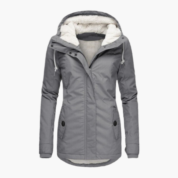 Mirla | Vinterjacka Sherpa-Hoodie - Elegant och Värmande Utomhus Parka för Kalla Dagar-Eva Jonsson