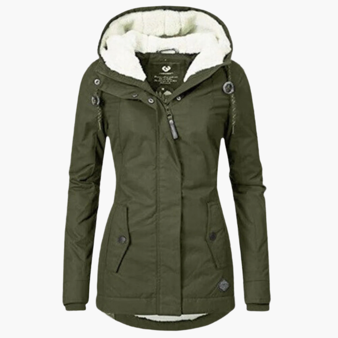 Mirla | Vinterjacka Sherpa-Hoodie - Elegant och Värmande Utomhus Parka för Kalla Dagar-Eva Jonsson