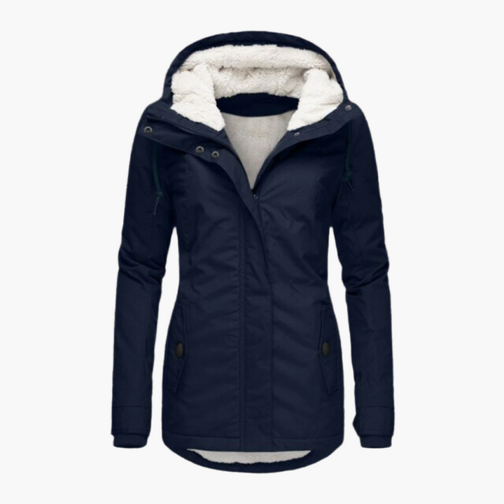 Mirla | Vinterjacka Sherpa-Hoodie - Modernt Parka för Kalla Dagar, Figurnära Snitt, Perfekt Följeslagare för Vardagen-Eva Jonsson