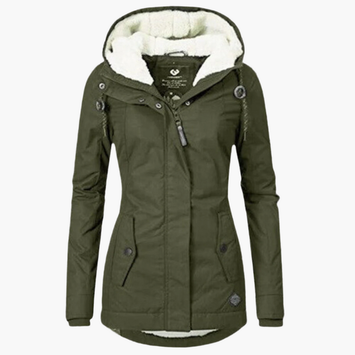Mirla | Vinterjacka Sherpa-Hoodie - Modernt Parka för Kalla Dagar, Figurnära Snitt, Perfekt Följeslagare för Vardagen-Eva Jonsson