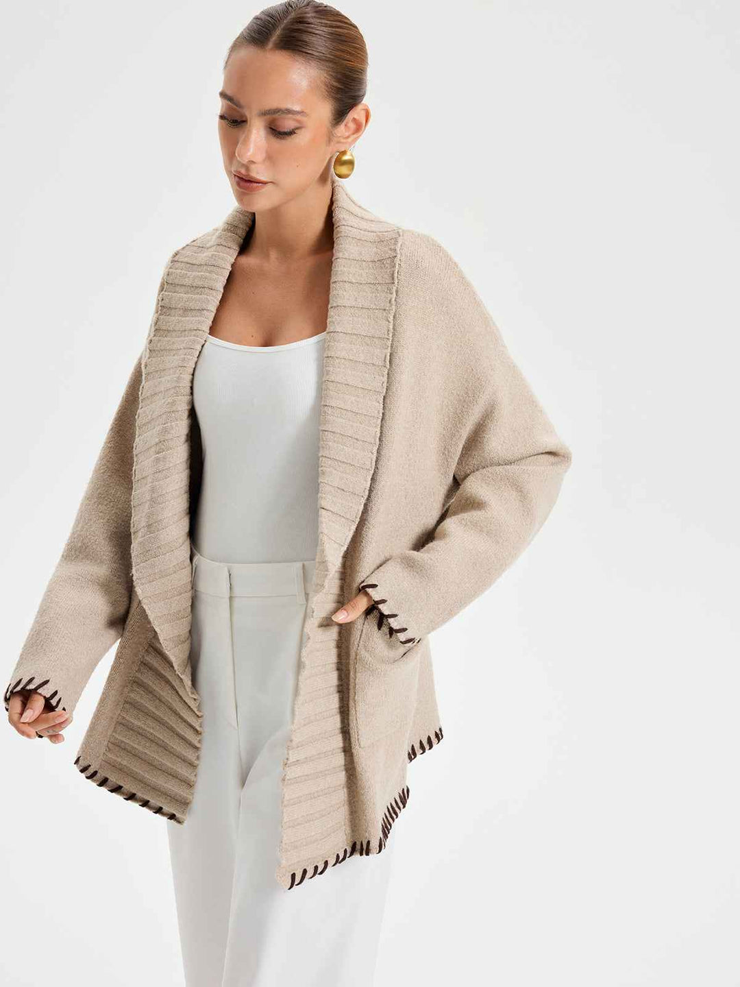 Mirla | Vinterjackor - Stickad Ytterklädsel med Bältesdesign för Värme-Eva Jonsson